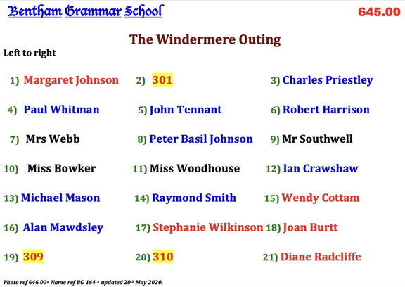0646.00, Bg 164, 6 Apr 1955, Names - The Windermere Outing