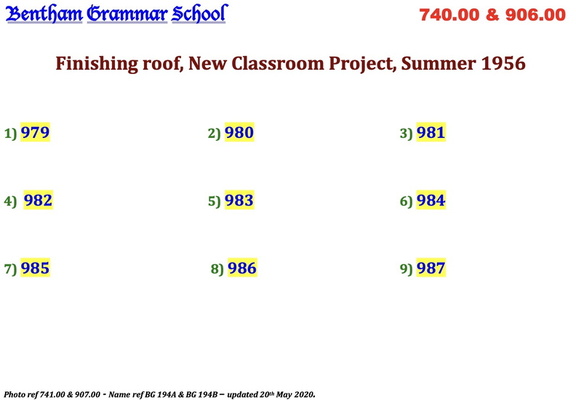0741.00, BG 194A, 7 Mar 1956, Names - Classroom Project