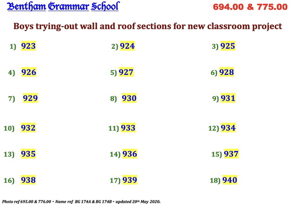 0776.00, BG 174B, 28 Mar 1956, Names - Boys Building