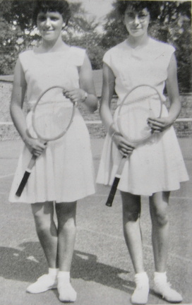 0649.50, EK 004, 6 Apr 1955, Members School Tennis Six - Sheila Kirk &amp; Elisabeth Kershaw
