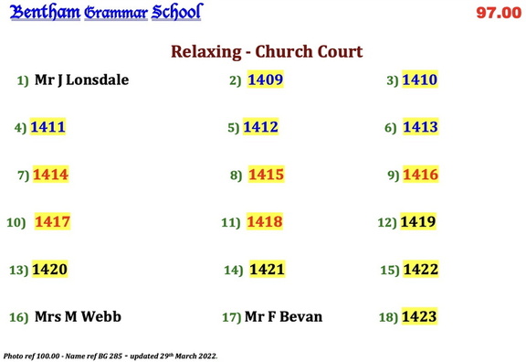 0100.00, BG 285, 30 Jun 1950, Names - Group Church Court