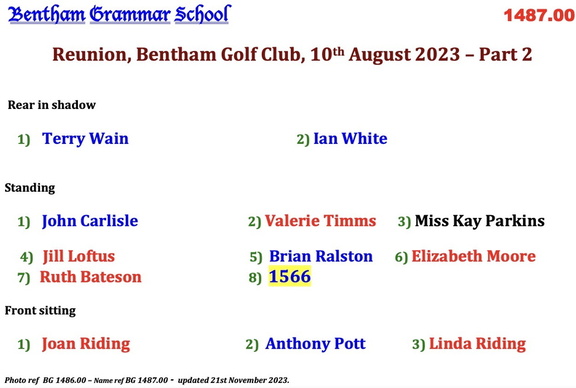 1487.00, BG 390, 10 Aug 2023, Names - Reunion at Bentham Golf Club - Part 2