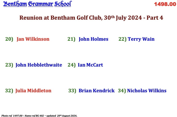1498.00, BG 402, 30 Jul 2024, Names - Reunion at Bentham Golf Club Part 4
