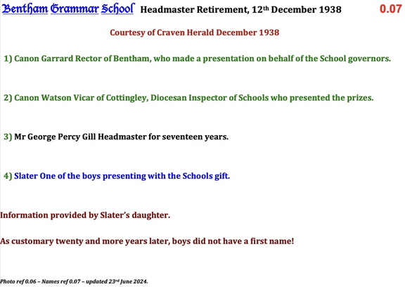0.07, BG 393, 12 Dec 1938, Names - Headmaster Retirement 
